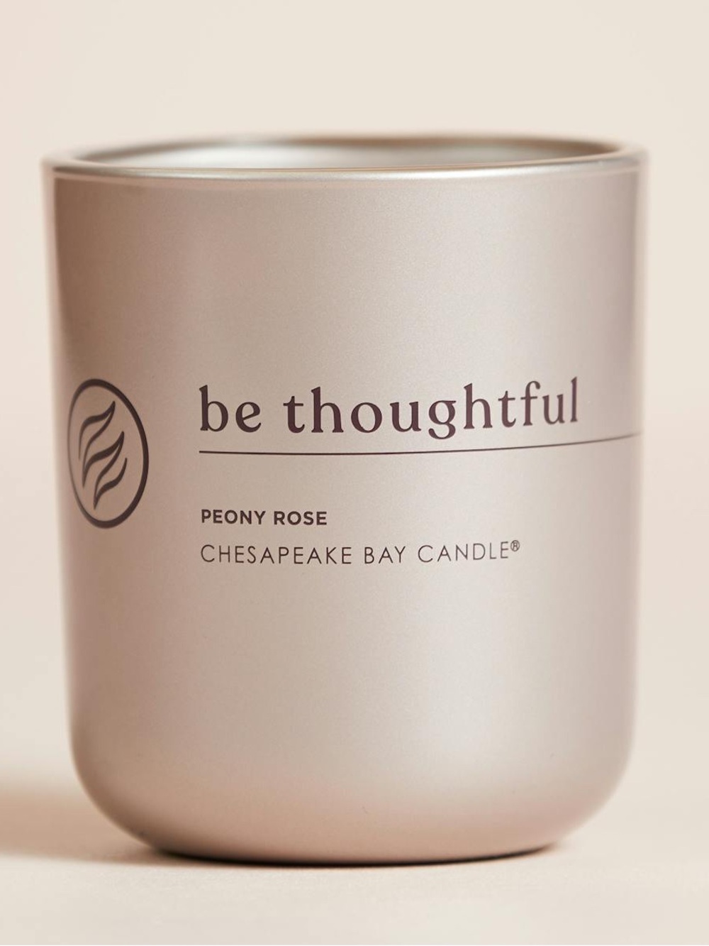 Chesapeake Bay Candle "Be Thoughtful" Peony Rose Scented Candle - Dusty Mauve